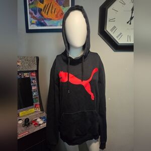 Puma Black and Red Sweater with Bold Logo